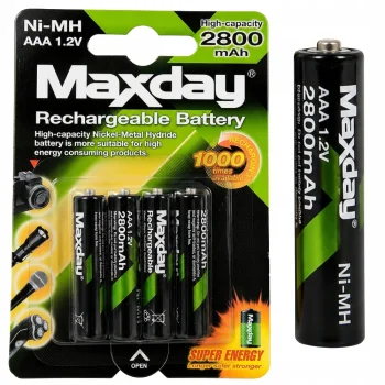 Įkraunamos baterijos AAA R3 Ni-MH 1.2V 2800 mAh, 4 vnt.