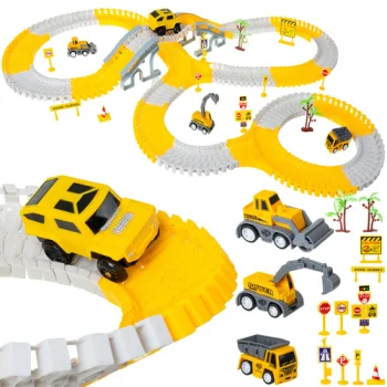 Lankstus statybų trasos rinkinys su automobiliais (255 dalys)