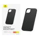 Dėklas iPhone 15 Pro Max Baseus Fauxther Series, juodas