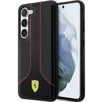 Ferrari Perforated 296 P dėklas Samsung Galaxy S23+ juodas