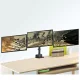 Maclean MC-811 stalinis laikiklis 3 monitoriams 17-27\", su 2x USB 3.0, juodas