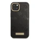 Guess Peony Logo Plate MagSafe dėklas iPhone 13 telefonui, juodas