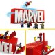 LEGO Marvel Super Heroes 76313 MARVEL logotipas ir minifigūrėlės