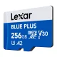 Lexar microSDXC atminties kortelė 256GB BLUE PLUS UHS-I V30 A2 LMSBLPL256G-BNANG