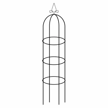 Metalinė sodo pergola augalams, 196 cm, juoda