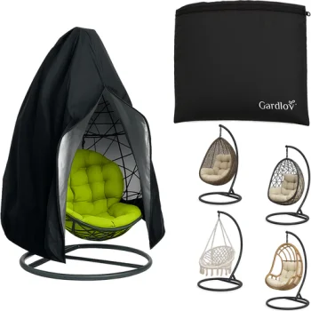 Gardlov Waterproof Cover for Hanging Cocoon Chair 168 x 115 cm, Black