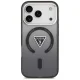 Guess IML Gradient Triangle Logo MagSafe dėklas telefonui iPhone 17 Pro, juodas