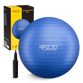 4FIZJO Reh Ball gimnastikos ir reabilitacijos kamuolys 75 cm su pompa, mėlynas