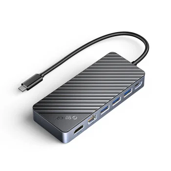 Orico OM28PR-G2 USB-C jungčių stotelė su M.2 lizdu ir HDMI, juoda