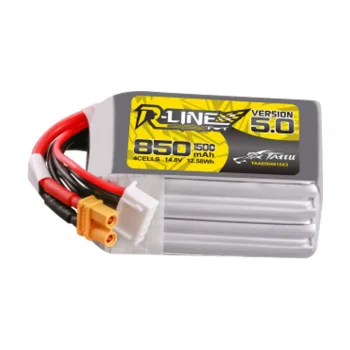 Tattu R-Line Version 5.0 akumuliatorius 850 mAh 14.8V 4S1P 150C XT30