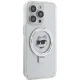 Karl Lagerfeld iPhone 15 Pro dėklas Ring Stand Choupette Head MagSafe, baltas