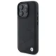 BMW dėklas iPhone 16 Pro Max Sign Leather Crossing Lines Pattern, juodas