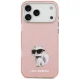 Karl Lagerfeld IML Aquarelle Choupette MagSafe dėklas iPhone 17 Pro, rožinis