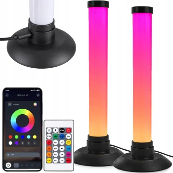 RGB LED Light Bar stalinė lempa su muzikos sinchronizacija ir programėlės valdymu