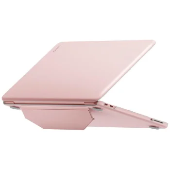 Uniq Lyden Versa dėklas MacBook Neo, rožinis