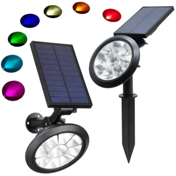 RGB saulės energija kraunamas sodo šviestuvas, 42 cm