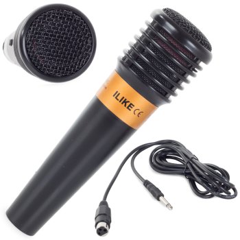 Dynamic Wired Karaoke Microphone, Black