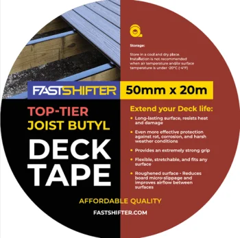 FASTSHIFTER TOPTIER butilo juosta terasos sijoms 50 mm × 20 m, juoda