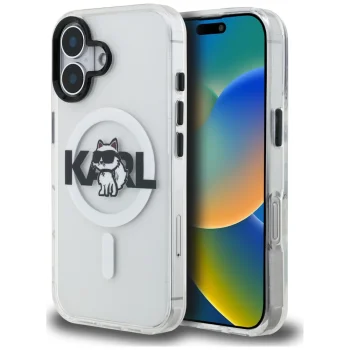 Karl Lagerfeld dėklas iPhone 17 su MagSafe, skaidrus