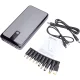 Išorinė baterija 25200mAh PD60W QC3.0 2x USB-C USB-A DC su 10 adapterių