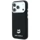 Karl Lagerfeld Grained Choupette Head Metal MagSafe dėklas telefonui iPhone 17 Pro Max / 18 Pro Max, juodas