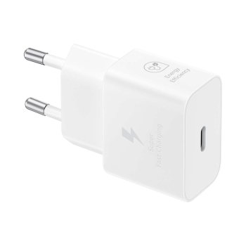 Samsung EP-T2510NWEGEU įkroviklis 25W SFC USB-C GaN, baltas