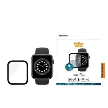 PanzerGlass Curved Dėklas su Stiklu Apple Watch 44mm, Juodas