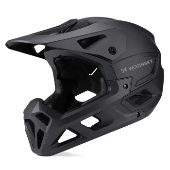 Wozinsky Full Face dviratininko šalmas su nuimamu snapeliu 60-62 cm, Black