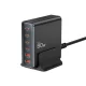 Įkrovimo stotelė Tech-Protect DC80W-GAN 6-port 80W, juoda