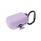 Puro Icon silikoninis dėklas AirPods 4 ausinėms su karabinu, violetinis