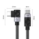 Orico C2CWT kampinis USB-C į USB-C laidas PD 100W 20Gbps 4K 60Hz 2m, juodas