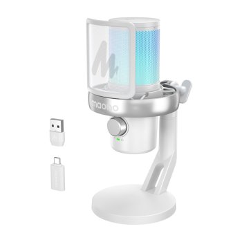 Belaidis žaidimų mikrofonas Maono DM40 Pro, baltas