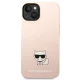 Karl Lagerfeld Silicone Choupette Body dėklas, skirtas iPhone 14 Plus, rožinis