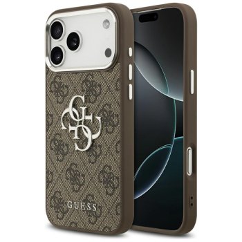 Guess 4G Big 4G Classic Logo Phone Case Cover iPhone 17 Pro Max Brown - Silver
