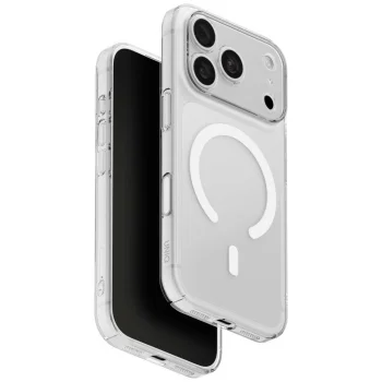 Uniq Airsuit Magclick Charging dėklas telefonui iPhone 18 Pro / 17 Pro, skaidrus