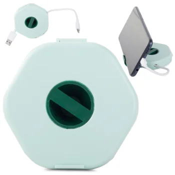 Rotating Cable Organizer with Phone Stand, 7cm