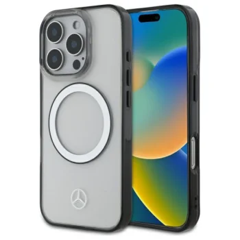 Mercedes dėklas iPhone 16 Pro telefonui su MagSafe, skaidrus