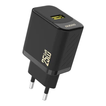 Dudao A27S 25W GaN USB-A įkroviklis, juodas