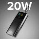 Išorinė baterija SBS TTBB10000LCDPD20, 10000mAh, 20W, pilka