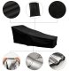 Waterproof Garden Sun Lounger Cover 200x70x40 cm, Black