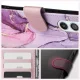 Samsung Galaxy A35 ( SM-A356E/DS ) Tech-Protect Wallet Book Case Cover, Pink Marble