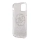 Guess 4G Circle Glitter dėklas iPhone 11 Pro, rožinis