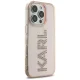 Karl Lagerfeld IML Rhinestones Logo dėklas, skirtas iPhone 16 Pro, rožinis