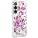Guess Flower Collection dėklas, skirtas Samsung Galaxy S23 S911, baltas