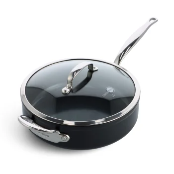 Troškintuvas su dangčiu GreenPan Barcelona Pro 28cm 4.6L juodas