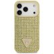 Guess Rhinestone Triangle Logo dėklas iPhone 17 Pro - auksinis