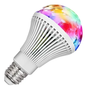 Besisukanti LED RGB lemputė E27, disko rutulys