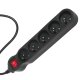 Maclean MCE185 Power Strip with Switch, 5 Outlets, 2300W, 5m, Black
