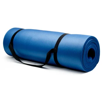 Mėlynas neslystantis jogos ir sporto kilimėlis, 180x60x1 cm