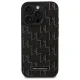Karl Lagerfeld iPhone 16 Pro Max dėklas Leather Monogram Metal Logo MagSafe, juodas